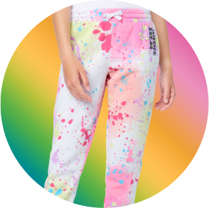 Justice Girls Active Sweatpants Joggers 10 Pink White Glitter Dance Full  Length