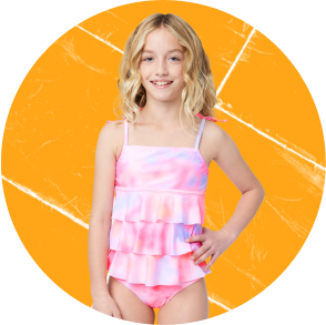 Justice Girls Ribbed Cutout Halter One Piece Bathing Swim Suit Size 6 - NWT